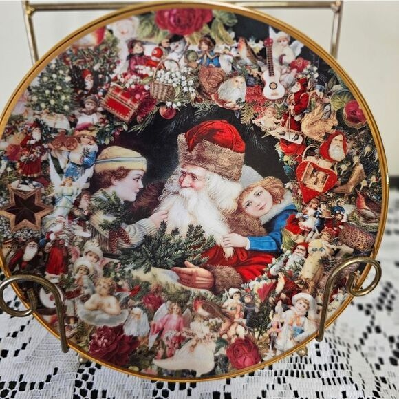 Vintage " A Visit from St. Nicholas " by John Grossman 8.5" porcelain plate - Picture 1 of 6